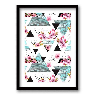 Imagen 1 del producto Cuadro Decorativo Retela Triángulo Mar 70 x 50 cm