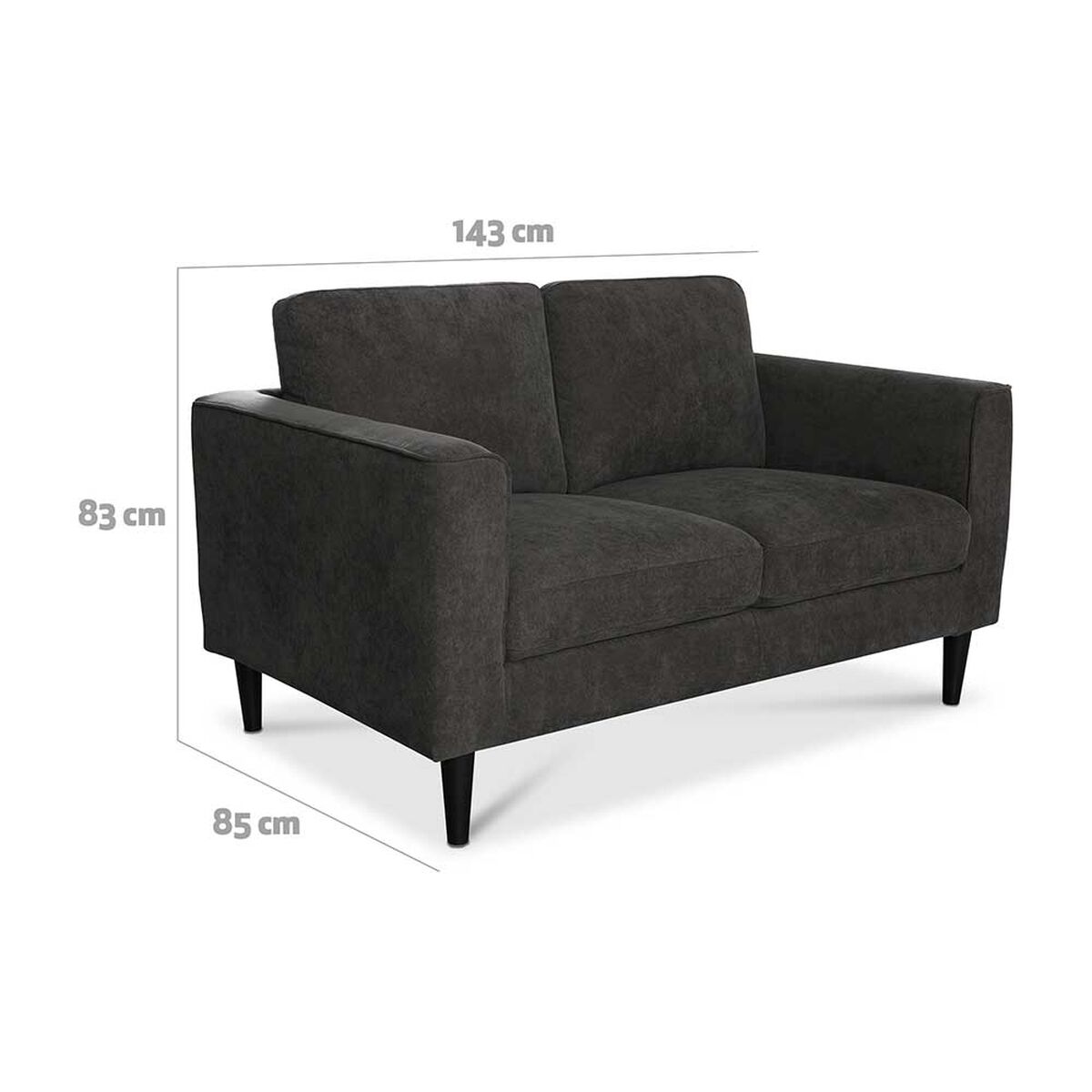 Sof&aacute; CIC Bristol 2 Cuerpos Gris