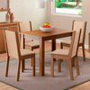 Juego de Comedor Vekkahome Leone 4 Sillas Caf&eacute;