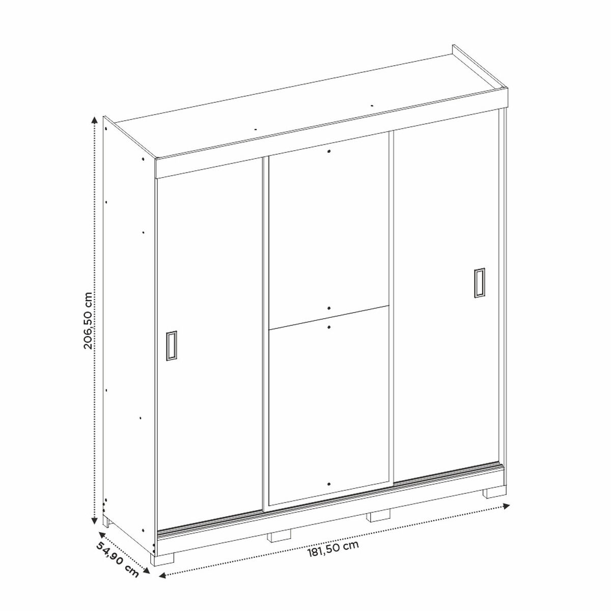 Closet Home Mobili Isabella 3 Puertas 4 Cajones Caf&eacute;