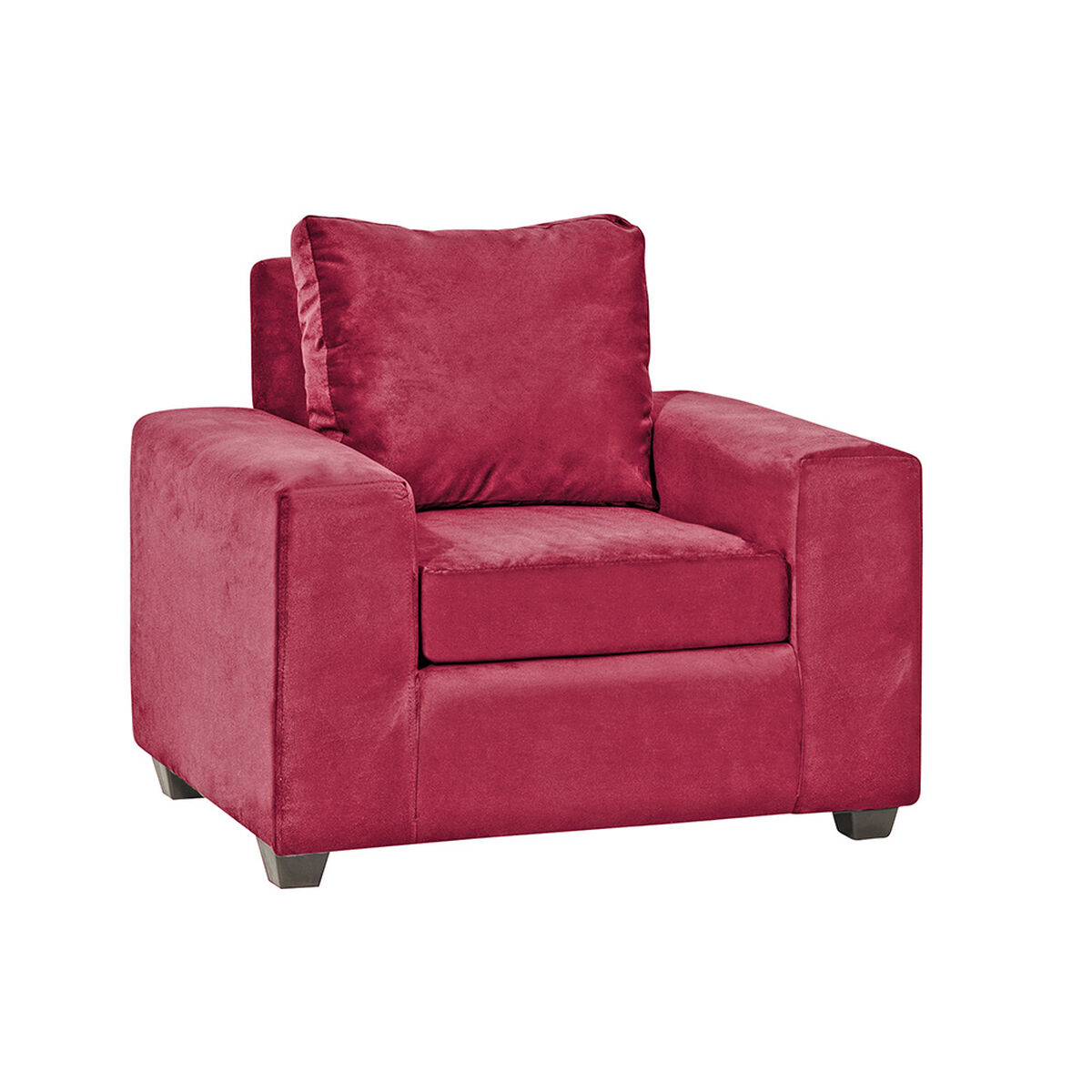 Juego de Living Innovamuebles Kahlo Sofá 3 Cuerpos + Dos Sillones 1 Cuerpo Burdeo