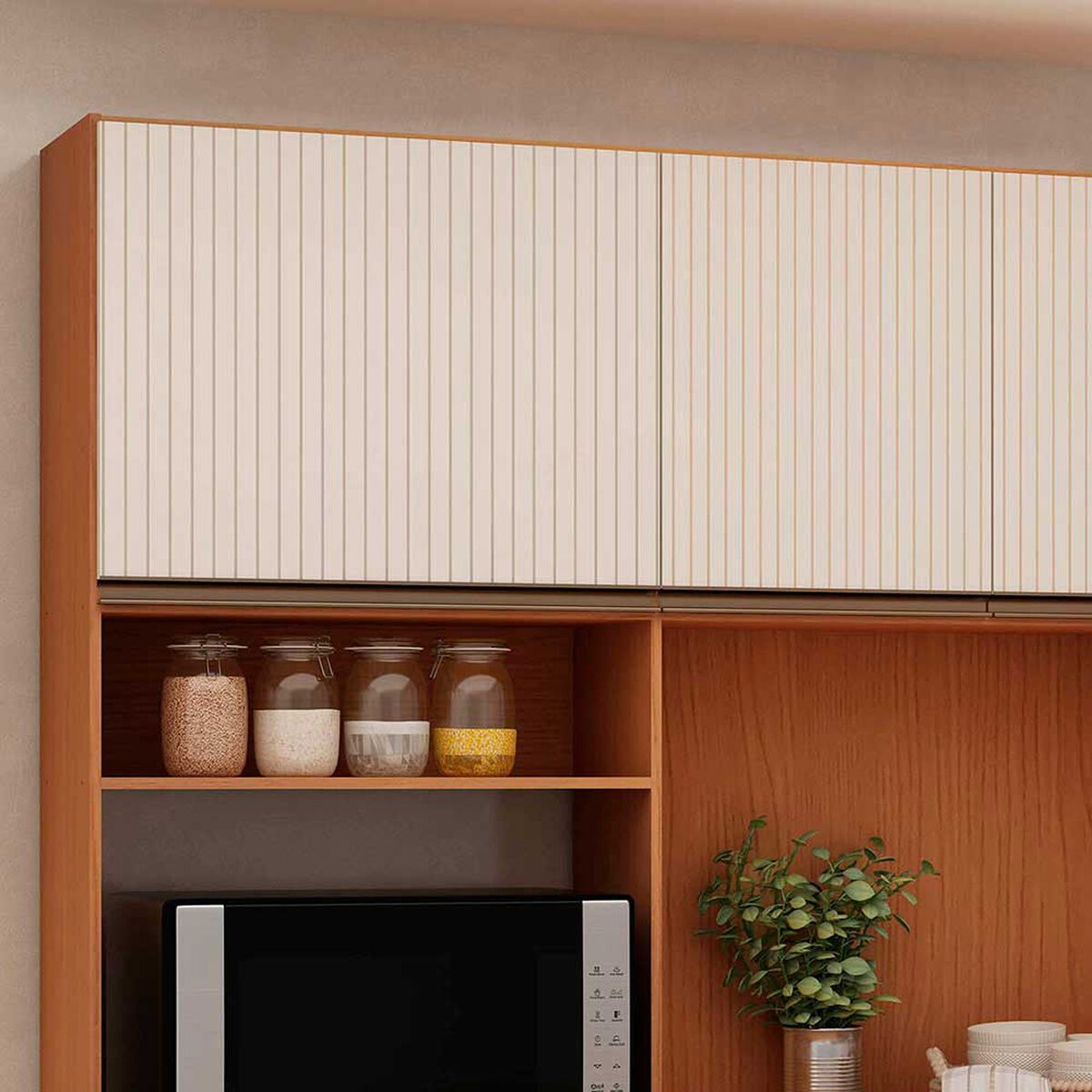 Kit Cocina Vekkahome Marina 5 Puertas 2 Cajones Caf&eacute;