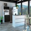 Combo Mueble Microondas + Barra de Cocina TuHome Kitchen Blanco