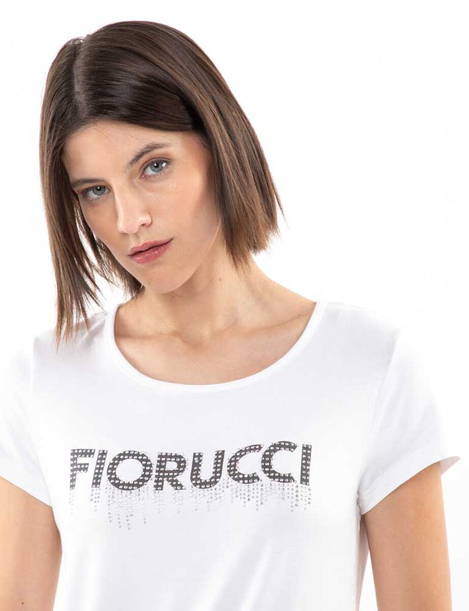 Polera Con Logo Manga Corta Mujer Fiorucci