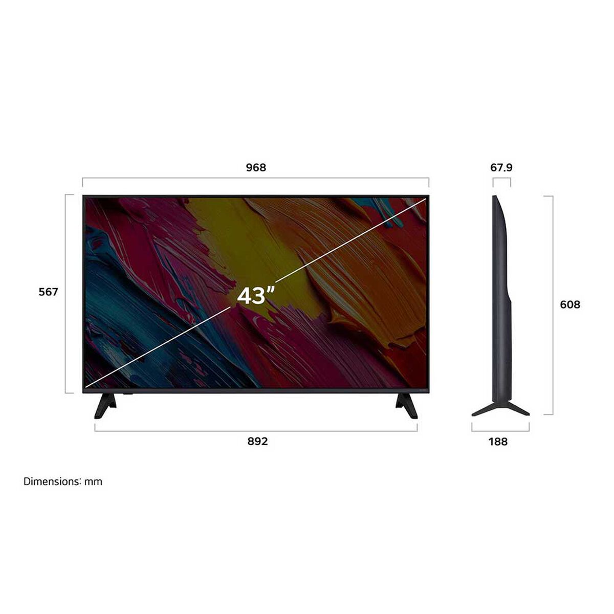 Smart TV LG QNED 43&quot; 4K UHD 43QNED70ASA 2025 + Magic Remote Control