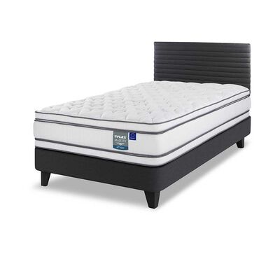 Imagen 1 del producto Cama Europea Flex 1,5 Plazas Majesty + Respaldo Modern Grafito