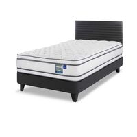 Cama Europea Flex 1,5 Plazas Majesty + Respaldo Modern Grafito