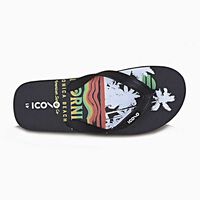 Sandalia Playera Hombre Icono Amarillo, Azul, Multicolor, Negro, Rojo