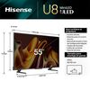 Mini LED 55'' Hisense 55U8N Smart TV 4K
