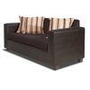 Juego de Living Innovamuebles Invictus Sofá 3 Cuerpos + Dos Pouf 1 Cuerpo Chocolate
