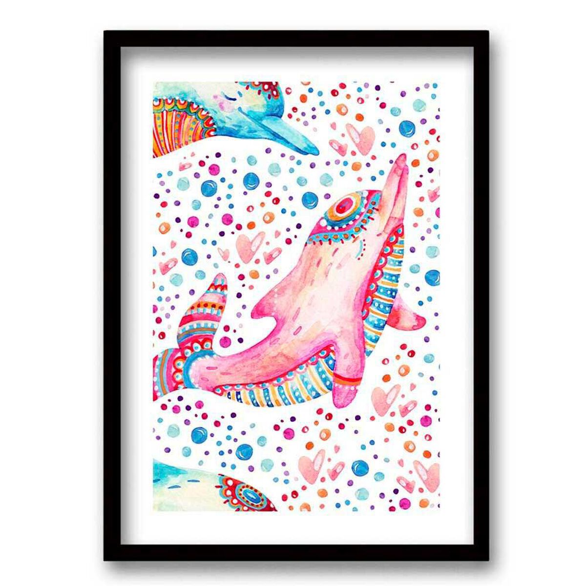 Cuadro Decorativo Retela Dolphins 50 x 35 cm