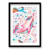 Cuadro Decorativo Retela Dolphins 50 x 35 cm