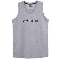 Polera sin Mangas Niño Cutback Gris, Petroleo