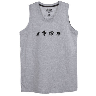 Imagen 1 del producto Polera sin Mangas Niño Cutback Gris, Petroleo