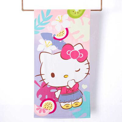 Toalla de Playa Infantil Sanrio Hello Kitty Hawaii 70 x 140 cm