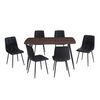 Juego de Comedor Zibel  Milos 6 Sillas Negro