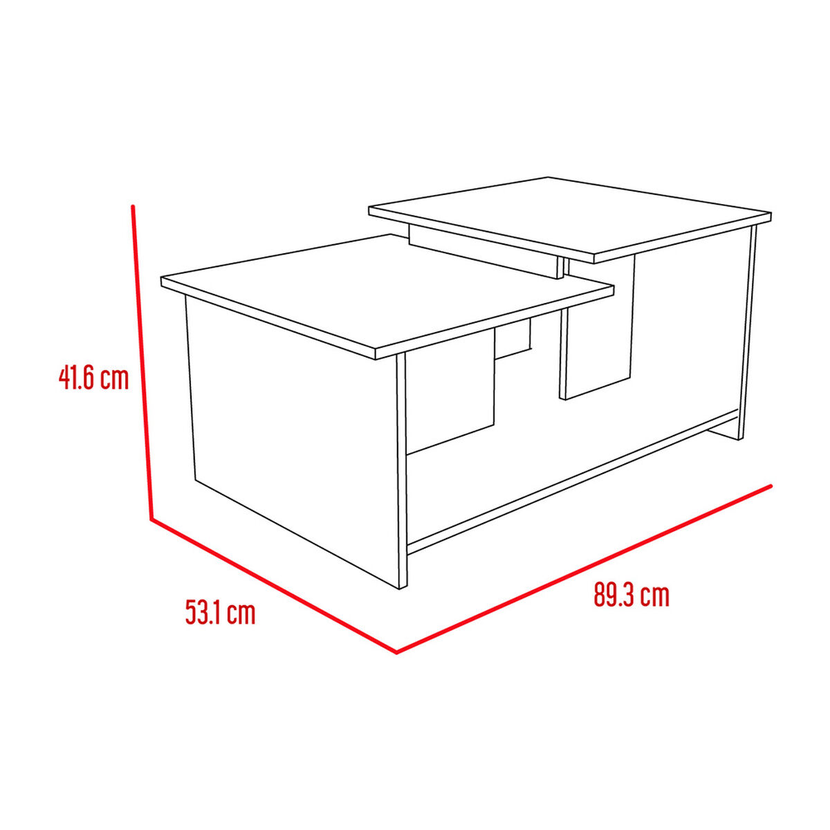 Combo Rack TV 46" + Mesa de Centro Tuhome Optimus 3