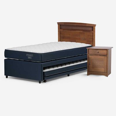 Imagen 1 del producto Diván Rosen 1,5 Plazas Upline + Respaldo + Velador Veneto