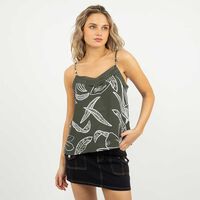 Blusa Sin Mangas Mujer Icono Oliva