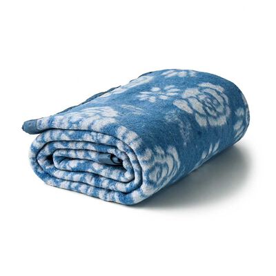 Frazada American Family 1.5 Plazas Floral Azul