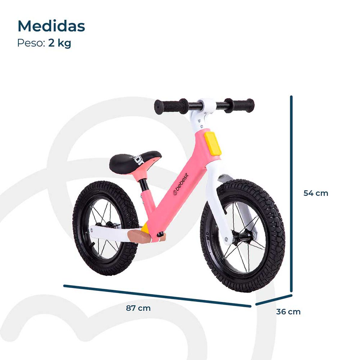 Bicicleta Balance Bike Rosa Bebesit