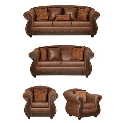 Imagen 1 del producto Juego de Living Black Factory Estambul 7 Cuerpos Terracota