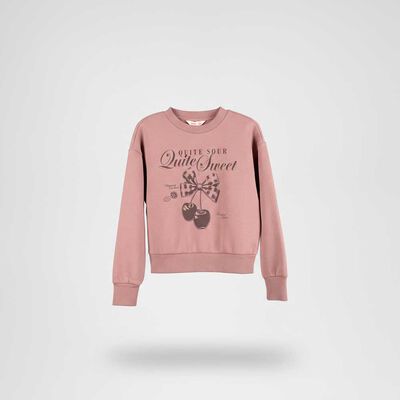 Imagen 2 del producto Polerón Con Estampado Niña Mila Cafe