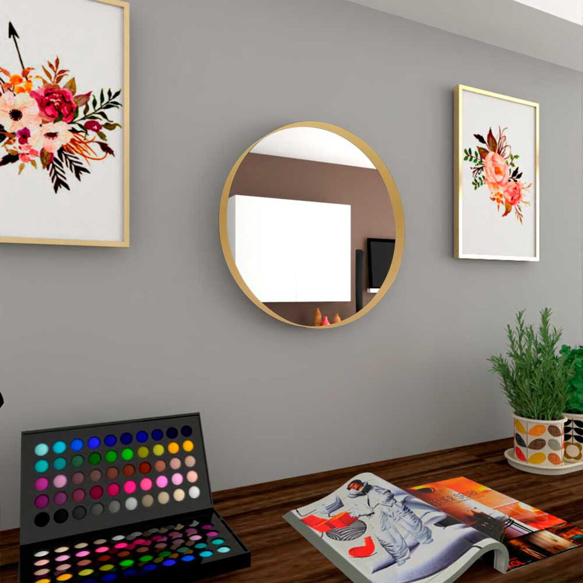 Espejo Tuhome Bela Circular 38x38cm