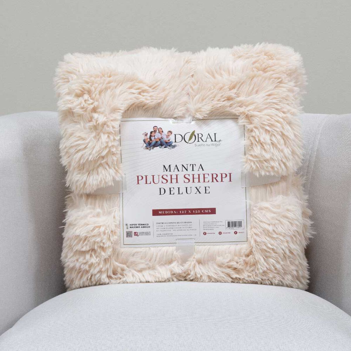 Manta Doral Plush Sherpi 127x152 cm D10