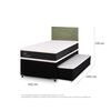 Cama Nido CIC 1,5 Plazas Ortopedic + Respaldo Villarrica Olivo