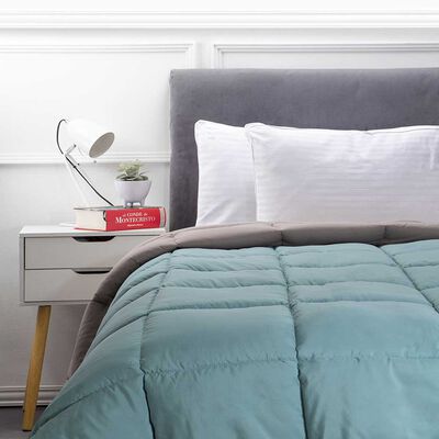 Plumón Bicolor Casanova 1,5 Plazas Liso Aqua Beige