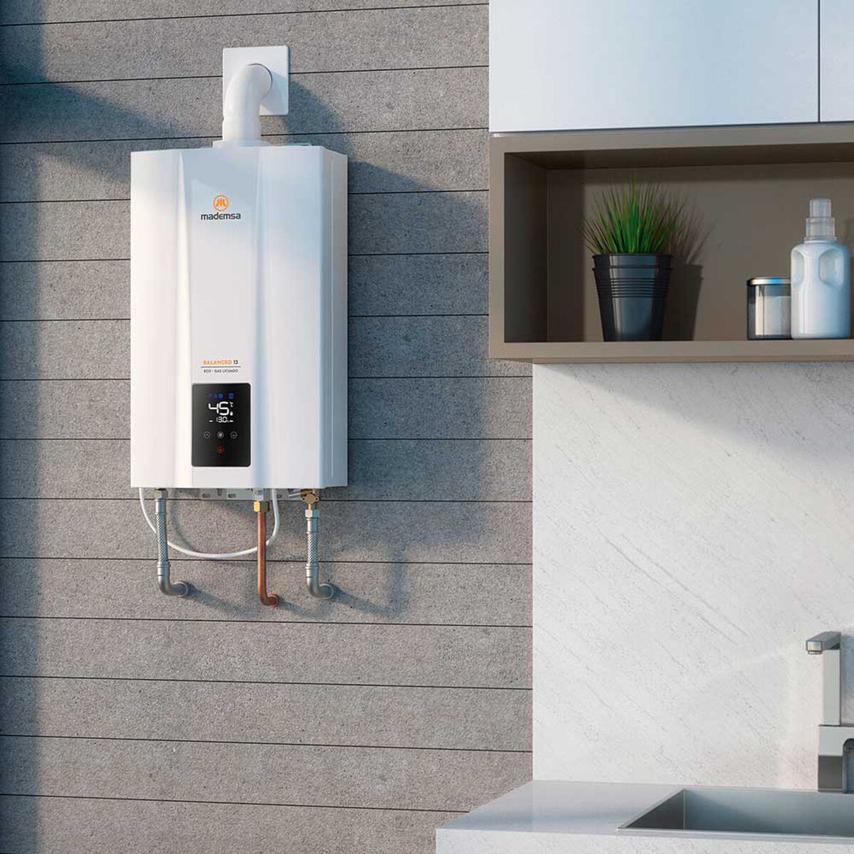 Calefont Gas Licuado Mademsa Balance13GL Eco