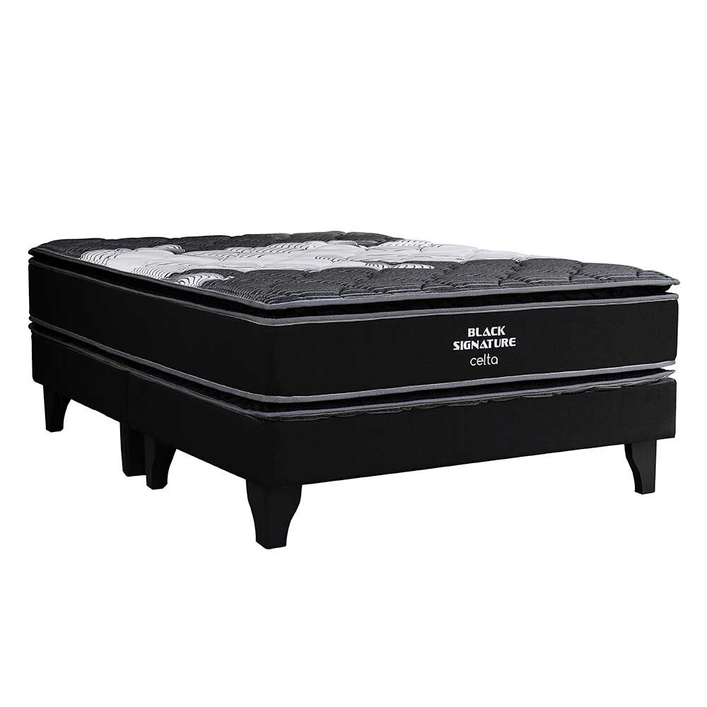 Cama Europea Celta 2 Plazas Pocket Black Signature
