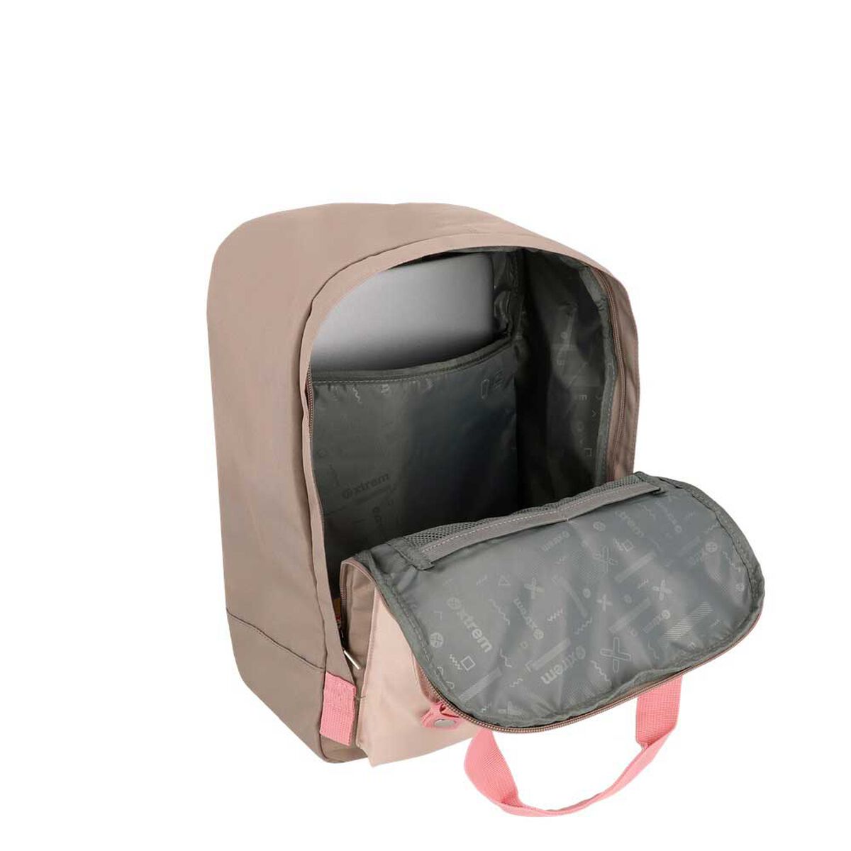 Mochila Notebook Xtrem Monroe 6XT Beige/Rosado 15"