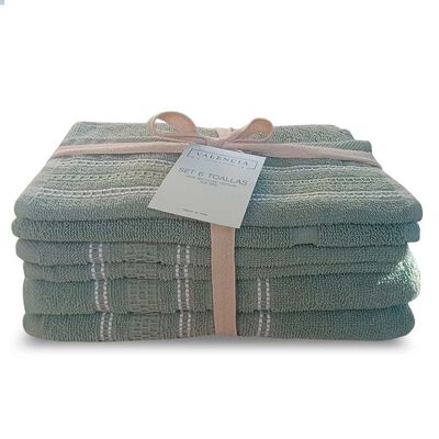 Set 6 Toallas Idetex Valencia Olivo