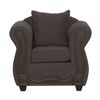 Juego de Living Black Factory Barcelona Sofá 3 Cuerpos + Dos Sillones 1 Cuerpo Café