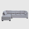 Seccional Izquierdo Muebles MPR Edimburgo 5 Cuerpos Gris Medio