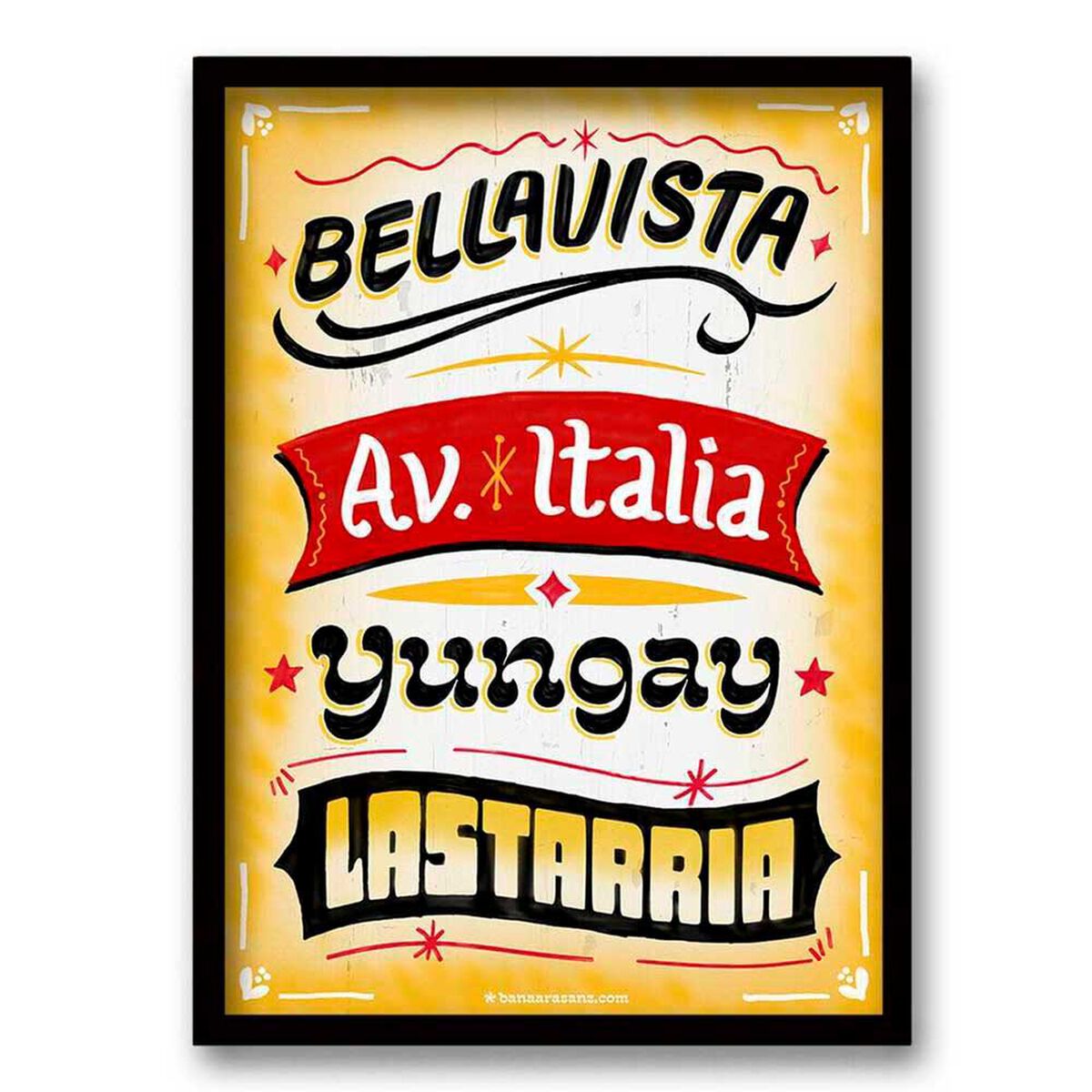 Cuadro Decorativo Retela Barrios 40 x 30 cm