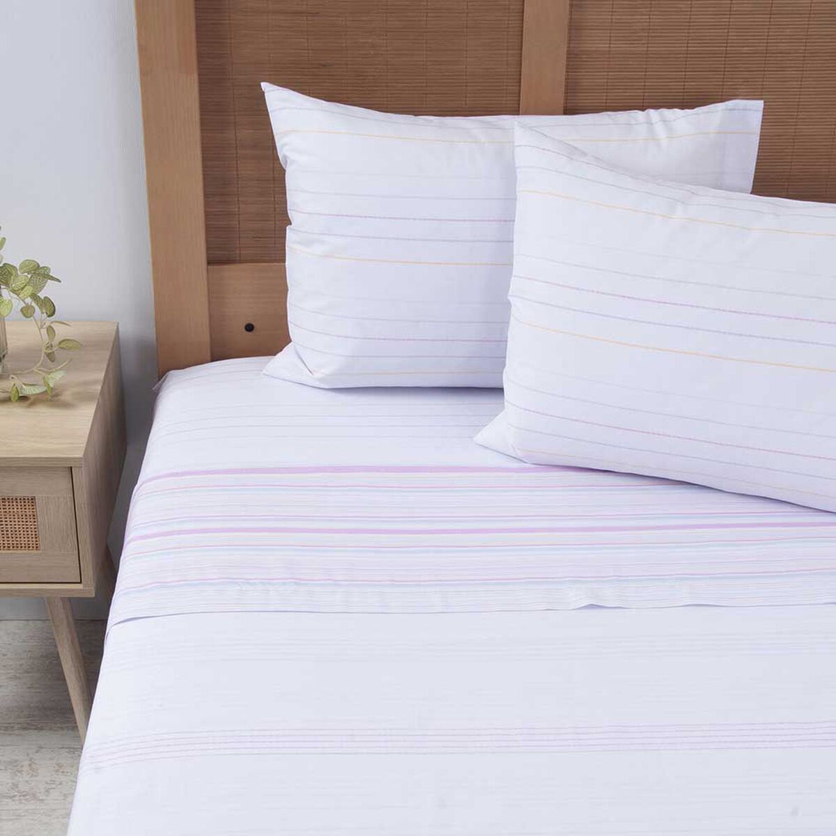 Juego de S&aacute;banas Estampada Mashini 144 Hilos King Cherries