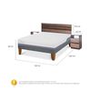 Cama Europea CIC 2 Plazas Excellence Plus + Respaldo + 2 Veladores