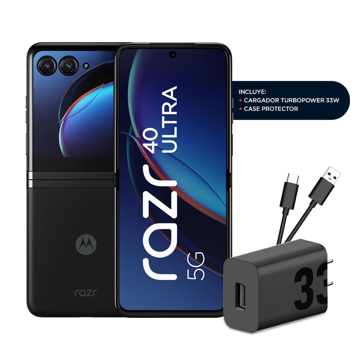 Celular Motorola Razr 40 Ultra 512GB 6,9" Negro Infinito Liberado