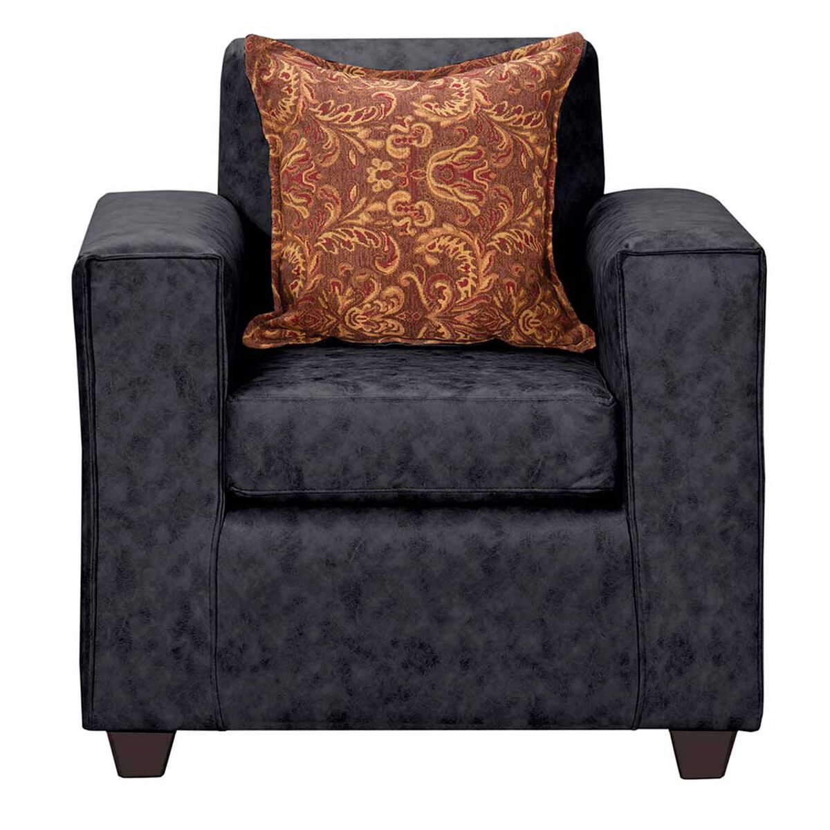 Juego de Living Black Factory Ezeiza Sof&aacute; 3 Cuerpos + Sof&aacute; 2 Cuerpos + Sill&oacute;n 1 Cuerpo Negro