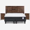 Cama Europea Rosen King Dolce + Respaldo + 2 Veladores
