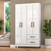 Cl&oacute;set Vekkahome Lisboa 4 Puertas 2 Cajones Blanco