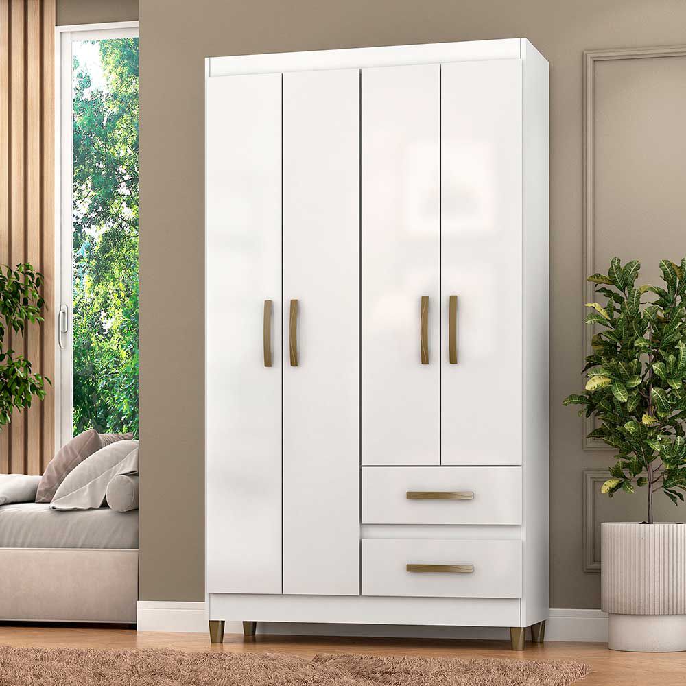 Clóset Vekkahome Lisboa 4 Puertas 2 Cajones Blanco