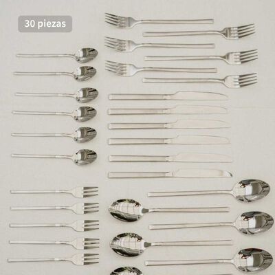 Imagen 2 del producto Set de Cuchillería Simplit Puglia 30 Piezas Blanco