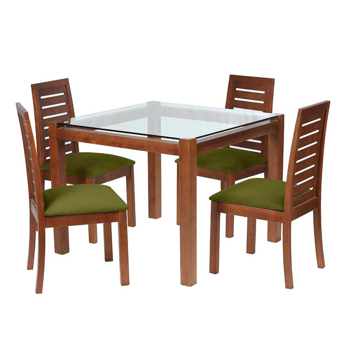Juego de Comedor Latam Home Barcelona 4 Sillas Verde