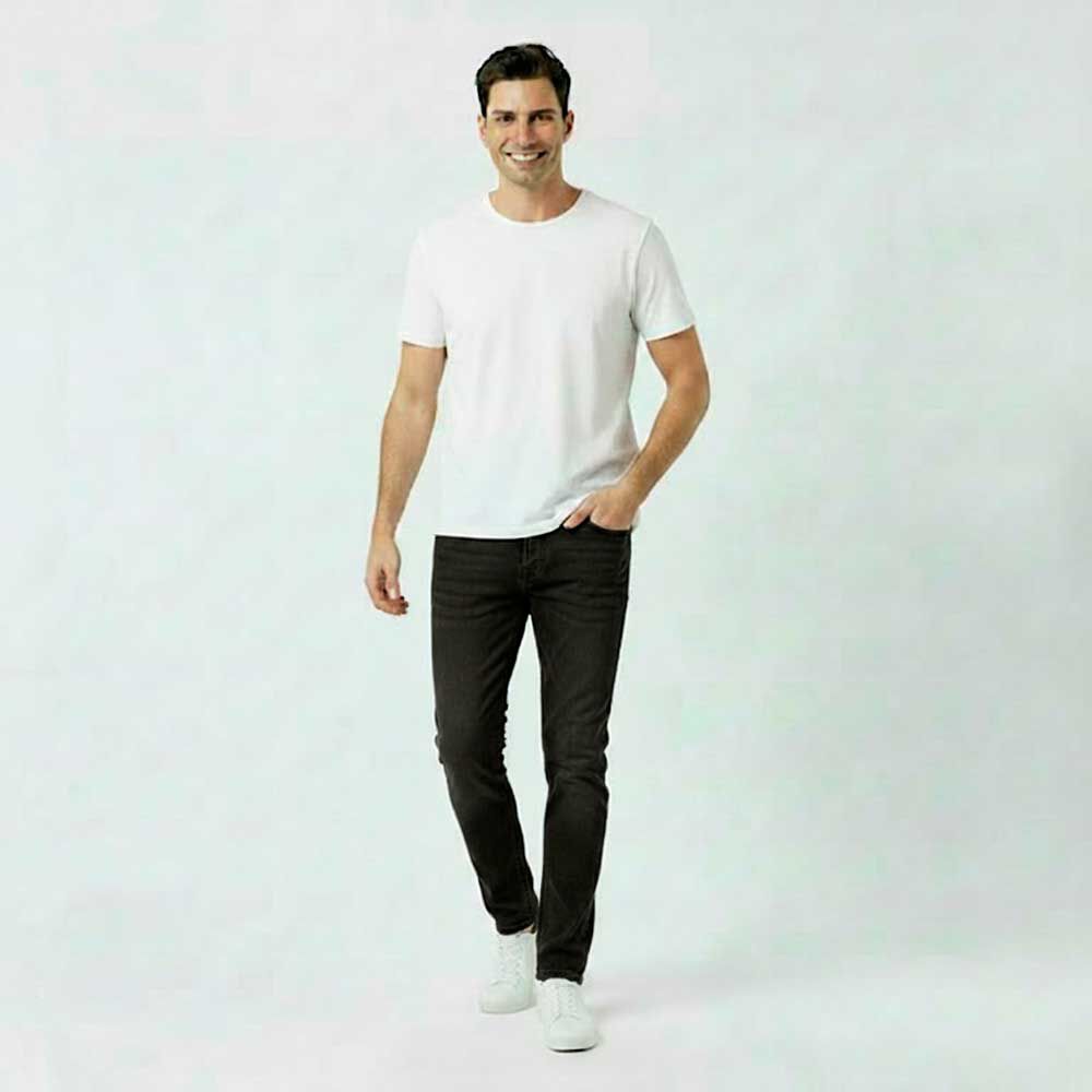 Jeans Básico Straight Tiro Alto Hombre Ellus