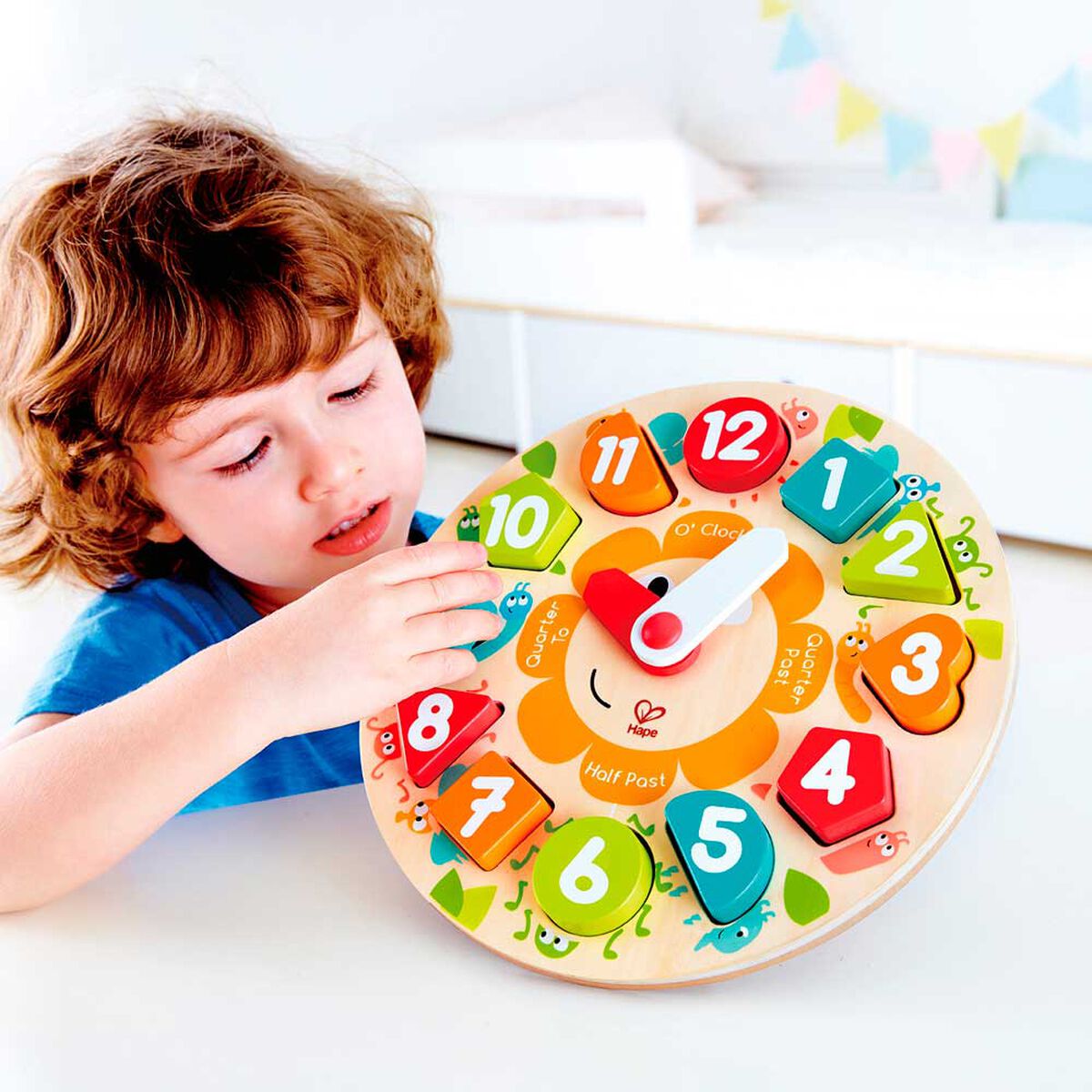 Bloques Puzzle de Reloj Robusto Didáctico Hape