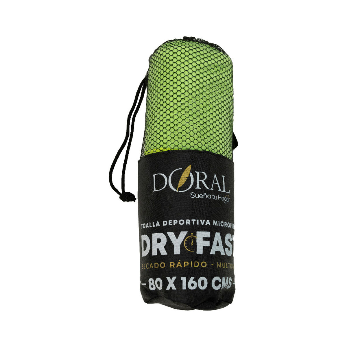 Toalla Deportiva Doral Dry-Fast 80x160 cm Verde Limon